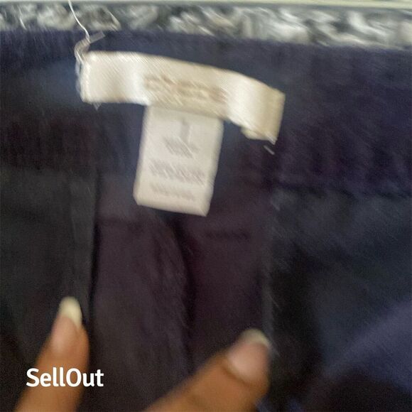 Chico's Women's Navy Blue Corduroy Slim Dress Pants Size 0 - Picture 3 of 7